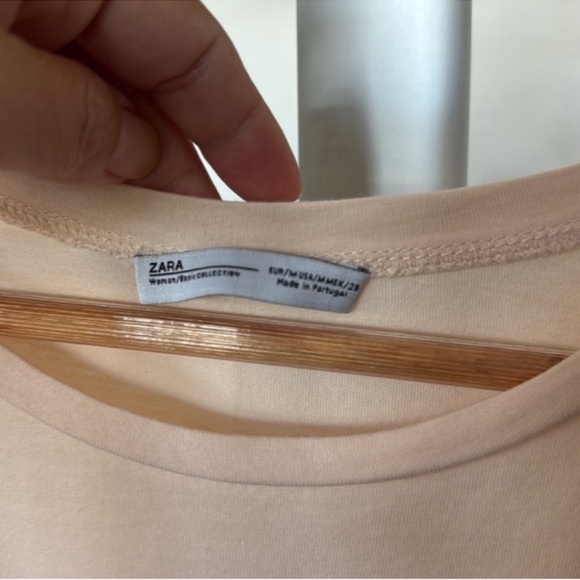 Zara Embellished Cotton Loose Fit Blouse/Top/Shirt/Tee Sz M rhinestones sequins - Picture 6 of 9